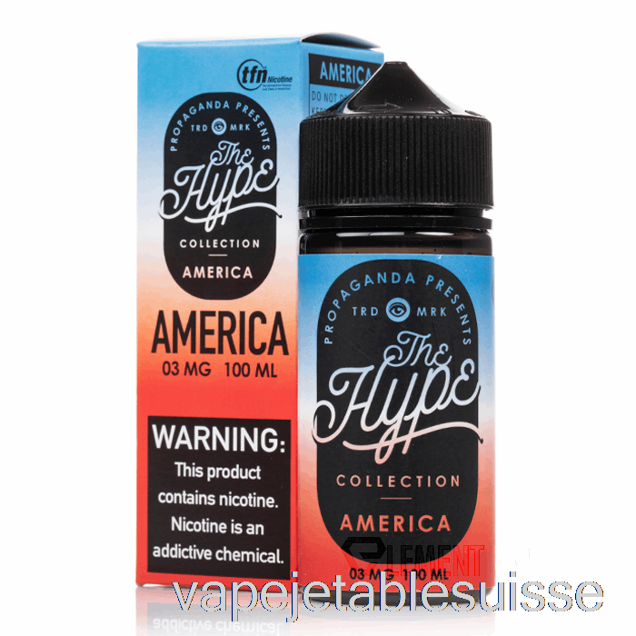 Vape Suisse Hype - Amérique - E-liquides De Propagande - 100ml 0mg